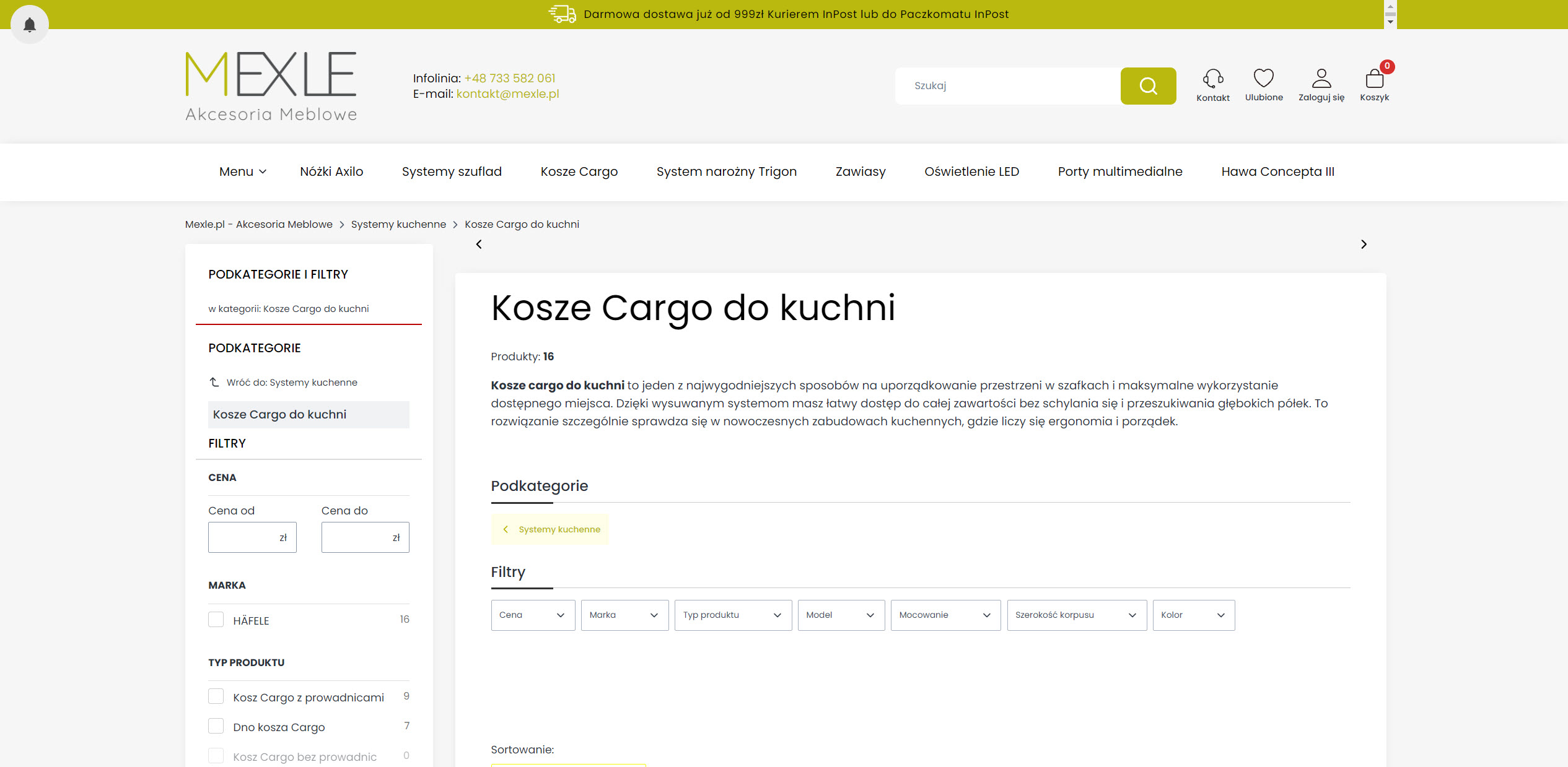 Jak wybrać kosze cargo do kuchni do wąskich i szerokich szafek?